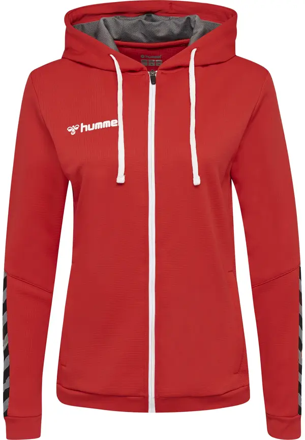 Hummel Hummel Športna jopa na zadrgo 'Authentic'  siva / rdeča / črna / bela