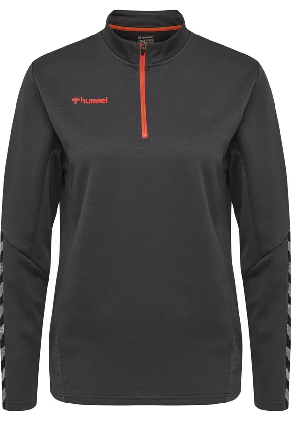 Hummel Hummel Športna majica 'Authentic'  grafit / pegasto siva / svetlo rdeča / črna