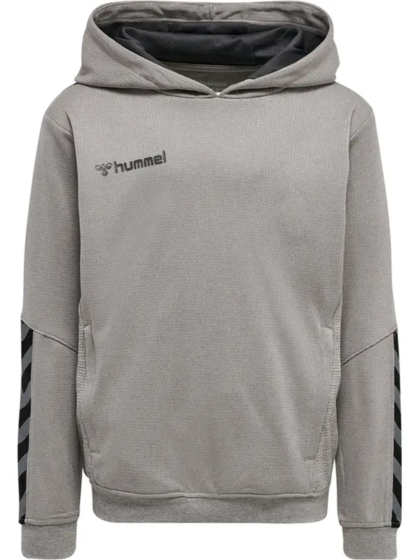 Hummel Hummel Športna majica 'Authentic'  pegasto siva / oranžna / črna