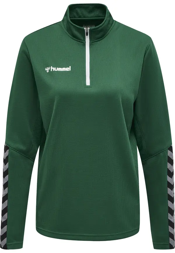 Hummel Hummel Športna majica 'Authentic'  siva / temno zelena / črna / bela