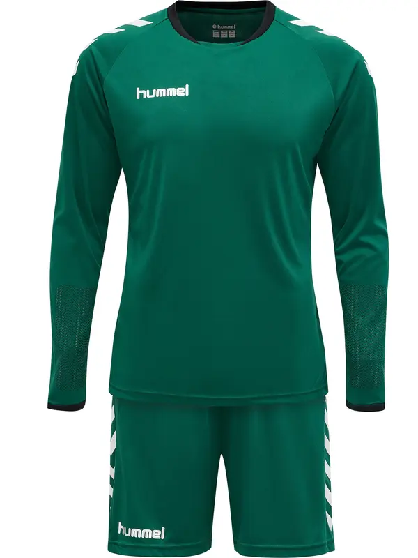 Hummel Hummel Športna trenirka  temno zelena / bela