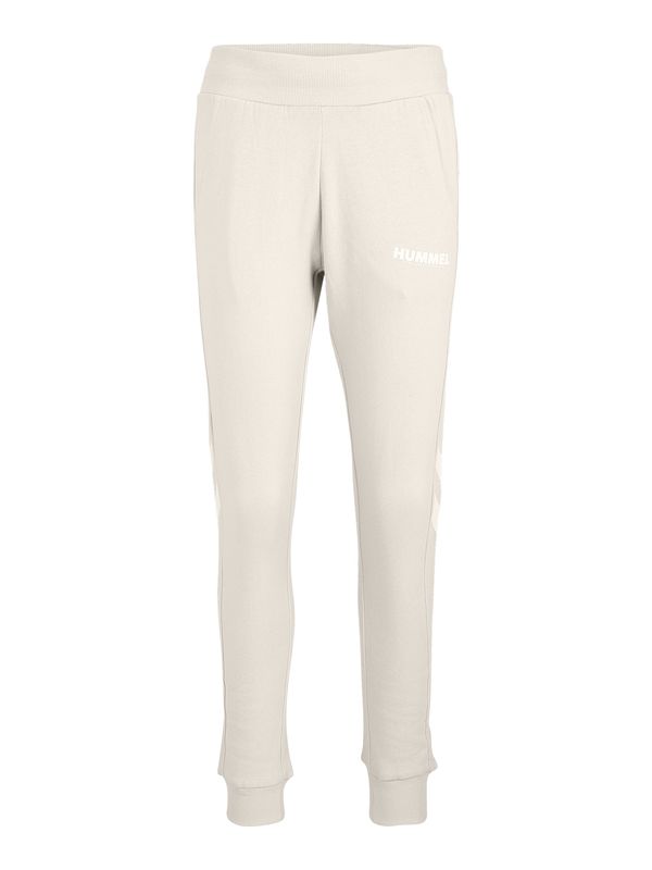 Hummel Hummel Športne hlače 'Legacy'  svetlo bež / bela