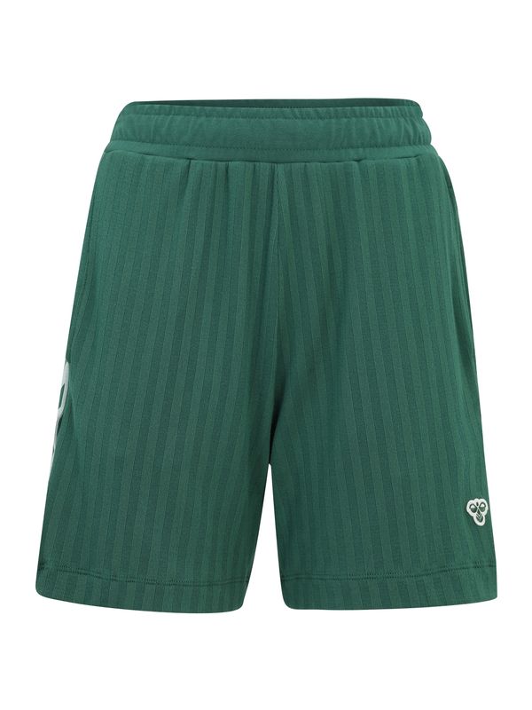 Hummel Hummel Športne hlače  zelena / off-bela