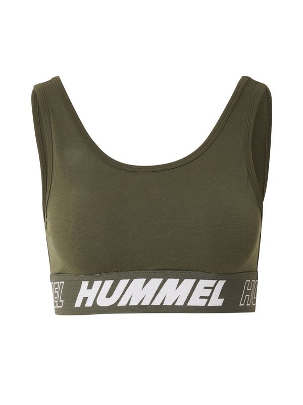 Hummel Hummel Športni top 'TE MAJA'  temno zelena / bela