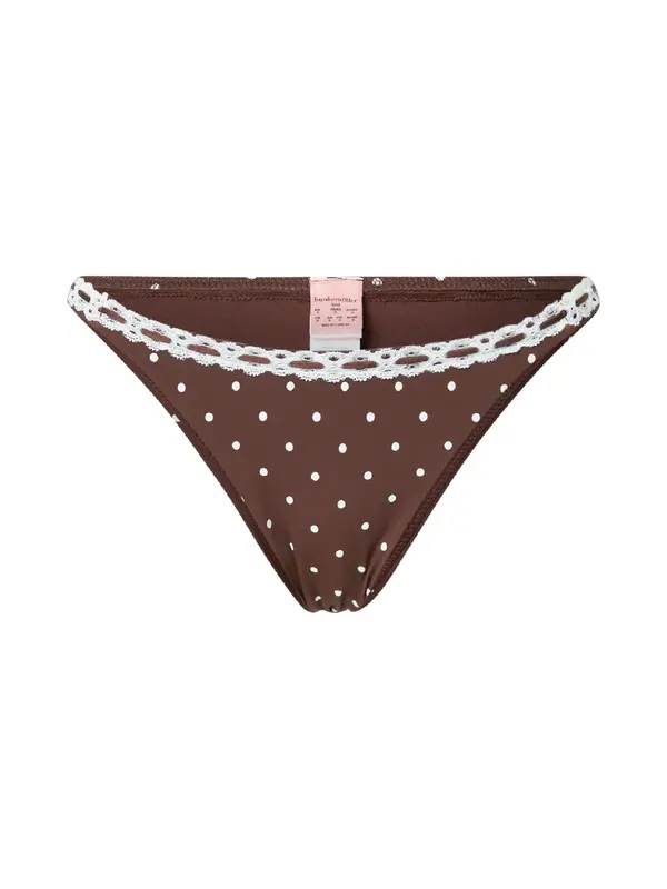 Hunkemöller Hunkemöller Bikini hlačke 'Algarve'  rjava / bela