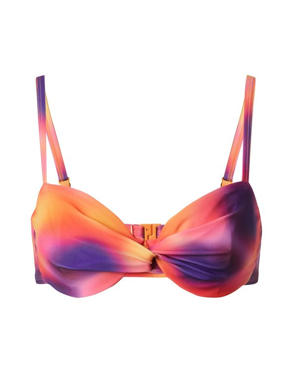 Hunkemöller Hunkemöller Bikini zgornji del 'Sunset'  rumena / temno liila / oranžna