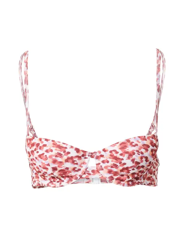 Hunkemöller Hunkemöller Bikini zgornji del 'Tobago'  majnica / karminsko rdeča / bela