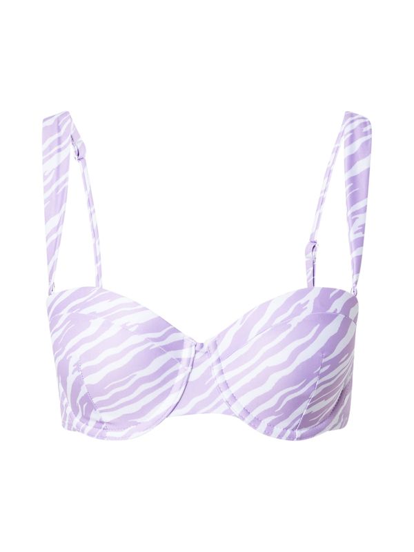 Hunkemöller Hunkemöller Bikini zgornji del 'Zebra'  lila / bela