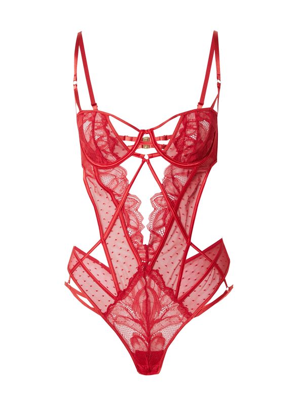 Hunkemöller Hunkemöller Bodi 'Billie'  temno rdeča