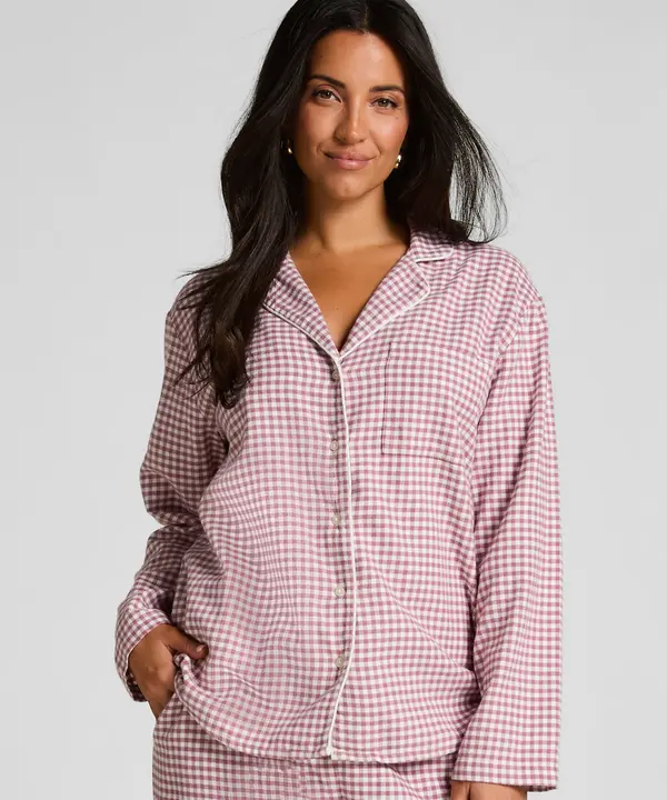 Hunkemöller Hunkemöller Majica za spanje  mauve / staro roza / bela