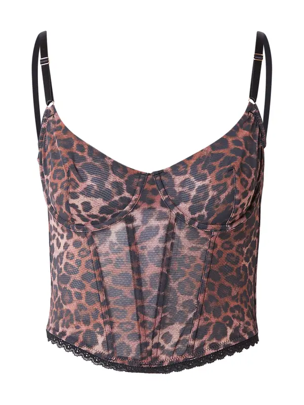 Hunkemöller Hunkemöller Nedrček 'Ella'  rjava / črna