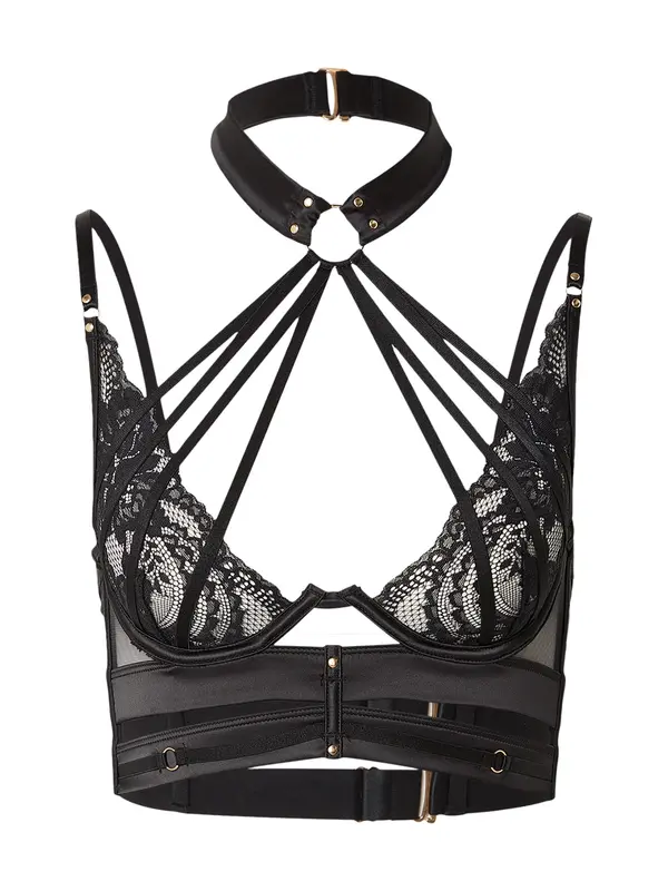Hunkemöller Hunkemöller Nedrček 'Emmeline Up'  črna
