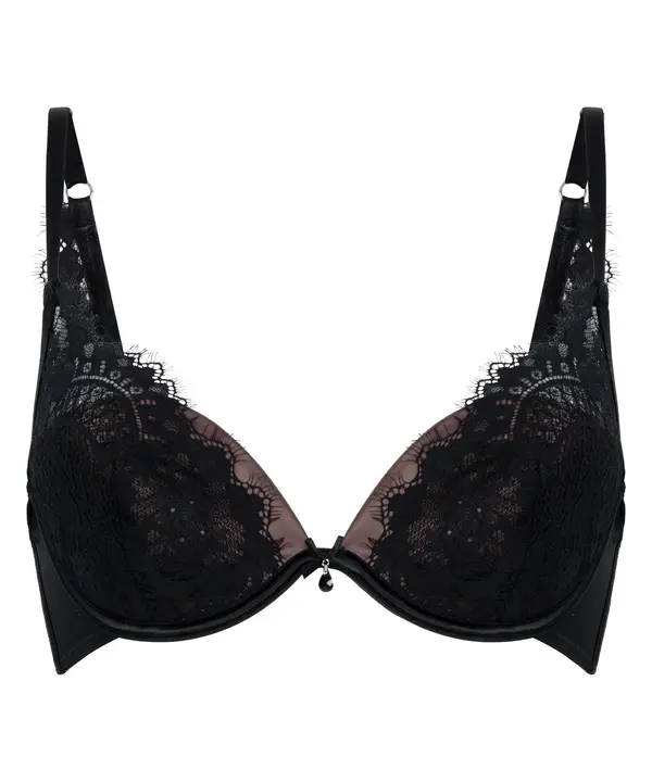 Hunkemöller Hunkemöller Nedrček 'Mirabella'  čokolada / črna