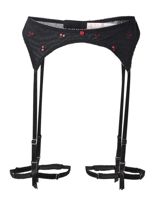 Hunkemöller Hunkemöller Pasek za nogavice 'Chelsey'  rdeča / črna