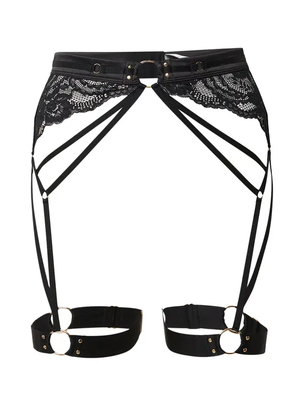Hunkemöller Hunkemöller Pasek za nogavice 'Emmeline Sb'  črna