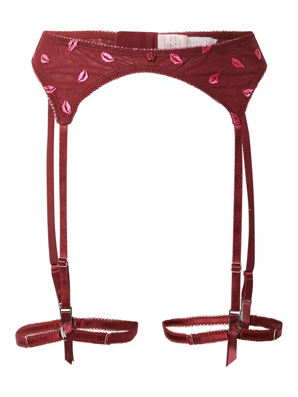 Hunkemöller Hunkemöller Pasek za nogavice  roza / temno rdeča