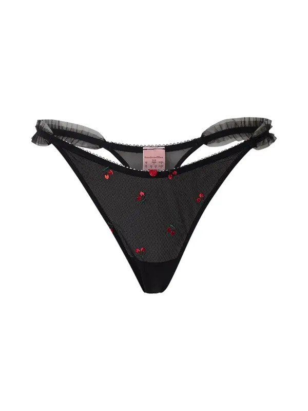 Hunkemöller Hunkemöller Tangice 'Chelsey '  travnato zelena / krvavo rdeča / črna