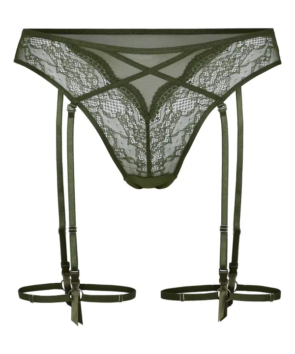 Hunkemöller Hunkemöller Tangice 'Isabelle'  temno zelena