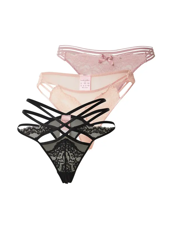 Hunkemöller Hunkemöller Tangice  mauve / puder / črna