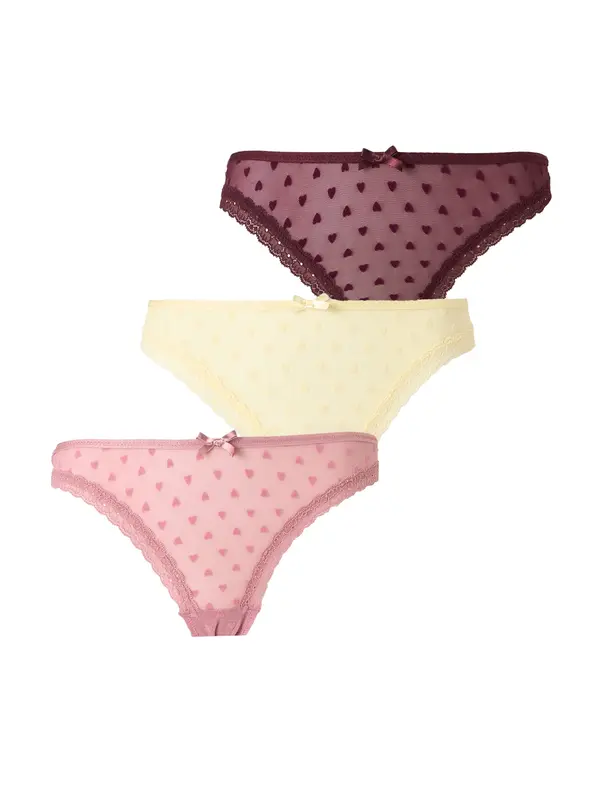 Hunkemöller Hunkemöller Tangice  pastelno rumena / ciklama / roza