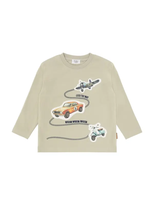 Hust & Claire Hust & Claire Majica 'Anton Retro Road'  temno modra / pastelno zelena / oranžna / bela
