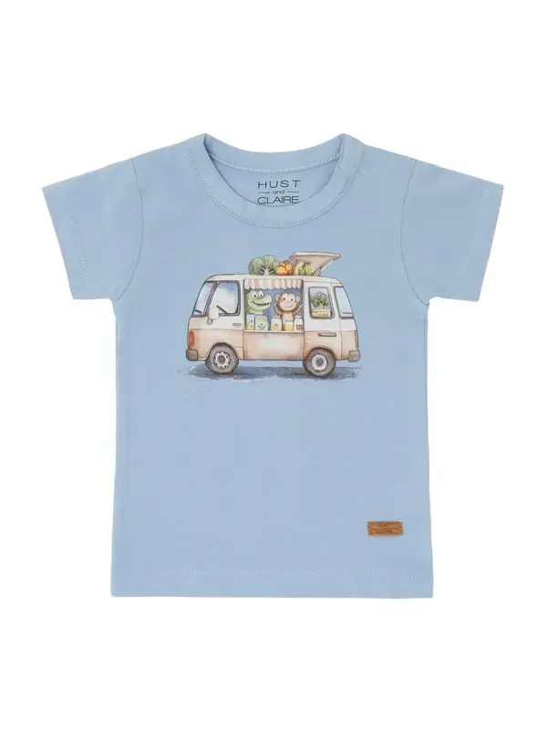 Hust & Claire Hust & Claire Majica 'August Vegie Truck'  temno bež / golobje modra / temno siva / zelena