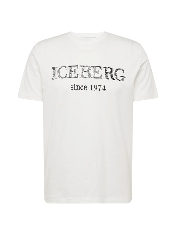 ICEBERG ICEBERG Majica  ecru / črna