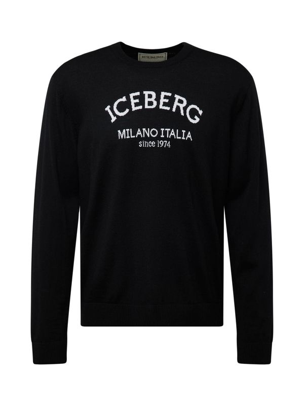 ICEBERG ICEBERG Pulover  črna / bela