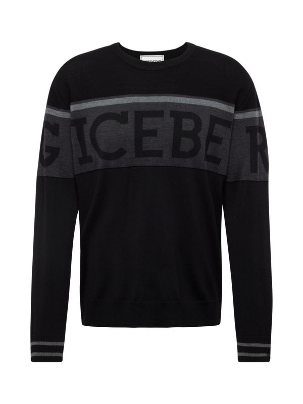 ICEBERG ICEBERG Pulover  svetlo siva / pegasto siva / črna