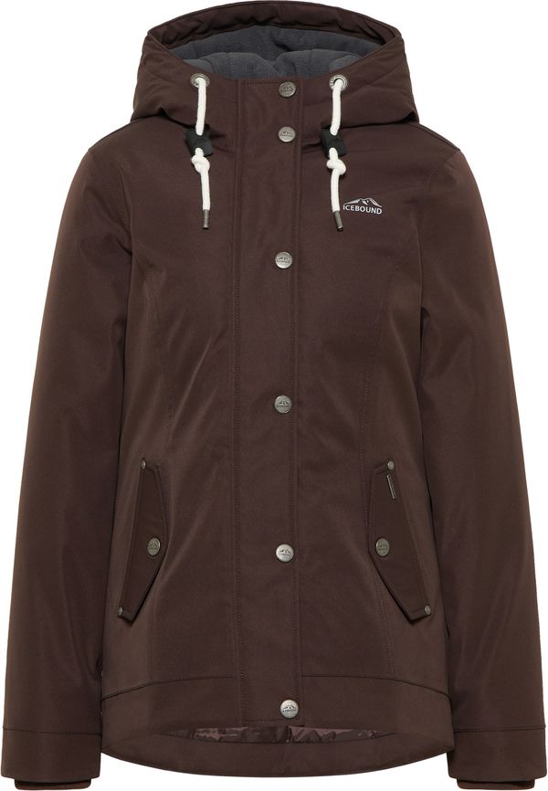 ICEBOUND ICEBOUND Funkcionalna jakna  temno rjava / svetlo siva