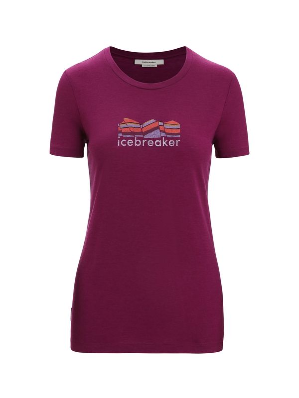 ICEBREAKER ICEBREAKER Funkcionalna majica 'Tech Lite II Mountain Geology'  pesek / pastelno lila / oranžna / rdeče vijolična