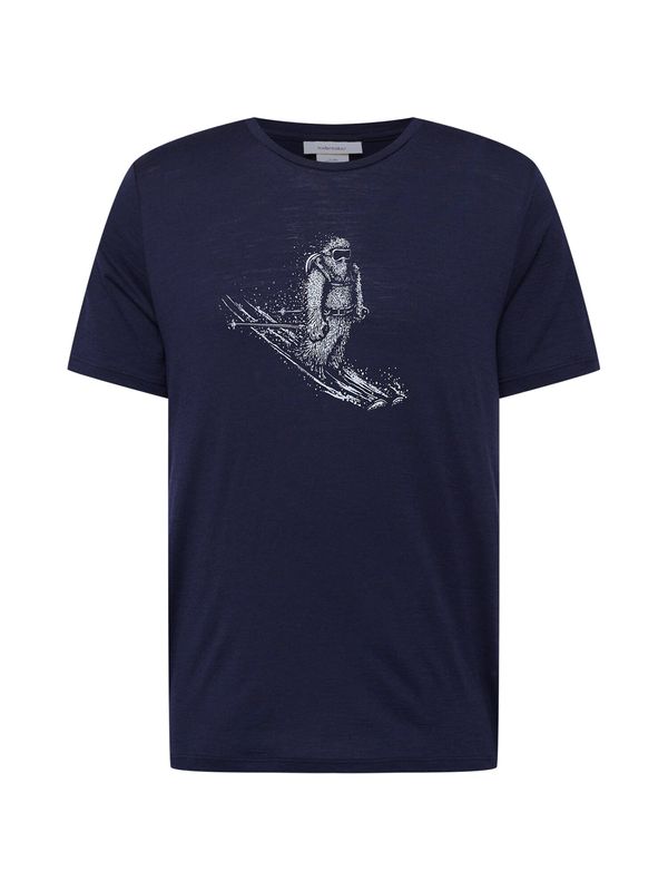 ICEBREAKER ICEBREAKER Funkcionalna majica 'Tech Lite II Skiing Yeti'  temno modra / bela