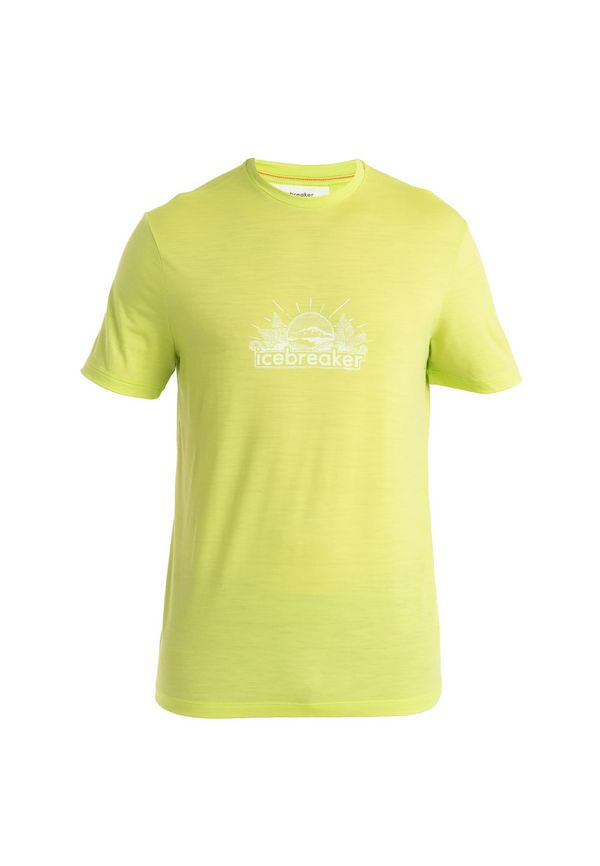 ICEBREAKER ICEBREAKER Funkcionalna majica 'Tech Lite III'  neonsko rumena / bela