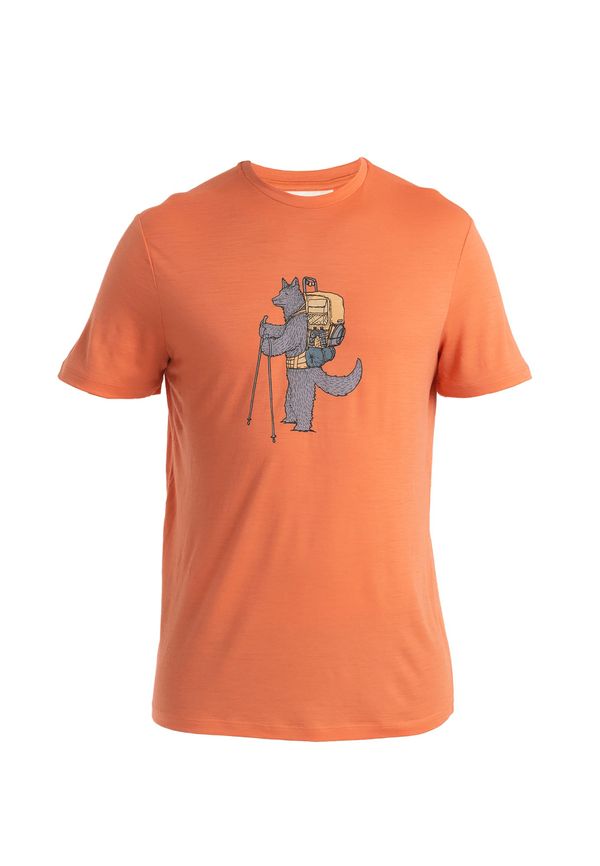ICEBREAKER ICEBREAKER Funkcionalna majica 'Tech Lite III'  siva / oranžna / pastelno oranžna