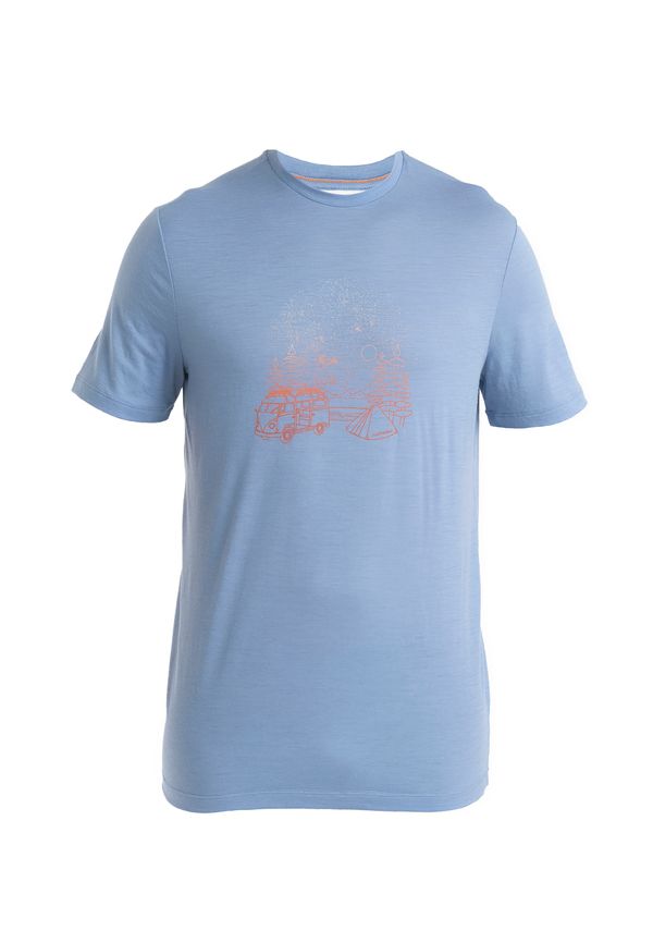 ICEBREAKER ICEBREAKER Funkcionalna majica 'Tech Lite III'  svetlo modra / temno oranžna / bela