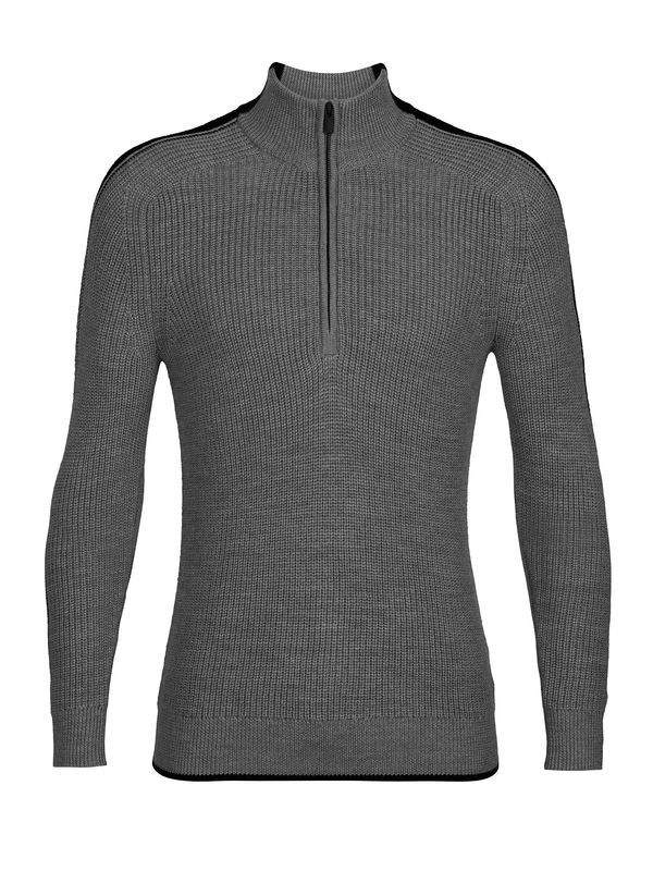 ICEBREAKER ICEBREAKER Majica 'M Lodge LS Half Zip Sweater'  siva