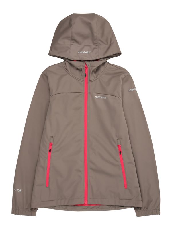 ICEPEAK ICEPEAK Športna jakna 'KLEVE'  barva blata / srebrno-siva / roza