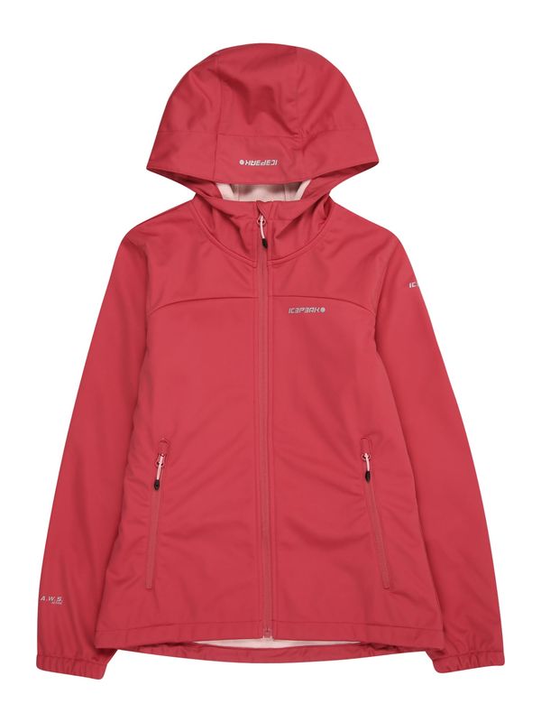 ICEPEAK ICEPEAK Športna jakna 'KLEVE'  srebrno-siva / krvavo rdeča