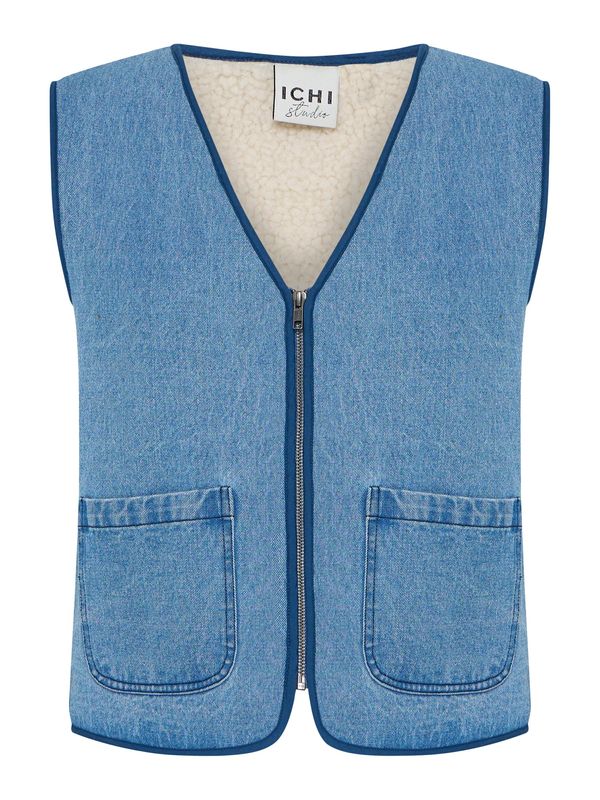 ICHI ICHI Brezrokavnik 'HIRAMO'  moder denim