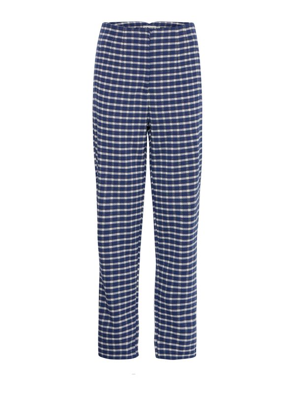 ICHI ICHI Hlače 'KATE'  temno modra / bela