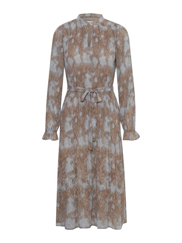 ICHI ICHI Obleka 'NEALLY'  svetlo modra / rjava / svetlo rjava / dimno-siva