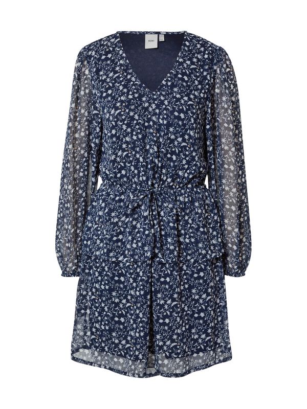 ICHI ICHI Poletna obleka 'Berano'  kobalt modra / off-bela