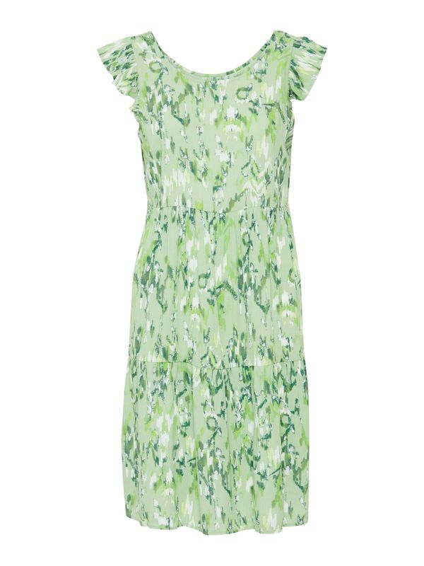 ICHI ICHI Poletna obleka 'MARRAKECH'  petrol / meta / jabolko / bela