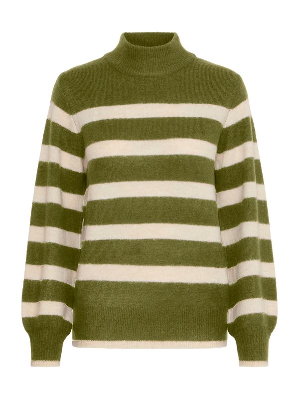 ICHI ICHI Pulover 'EDEEN'  kremna / oliva