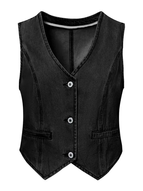 Imily Bela Imily Bela Brezrokavnik  črn denim