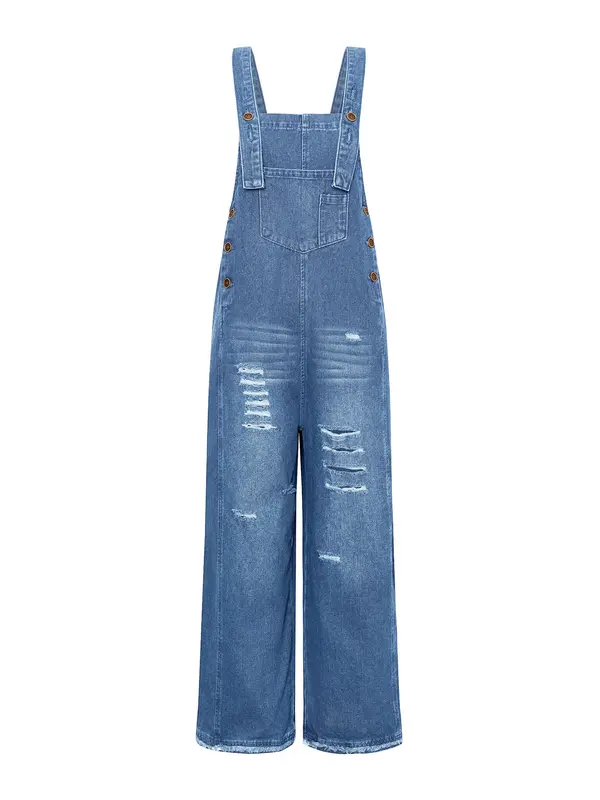 Imily Bela Imily Bela Kavbojke z naramnicami  moder denim