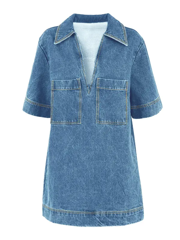 Imily Bela Imily Bela Obleka  moder denim