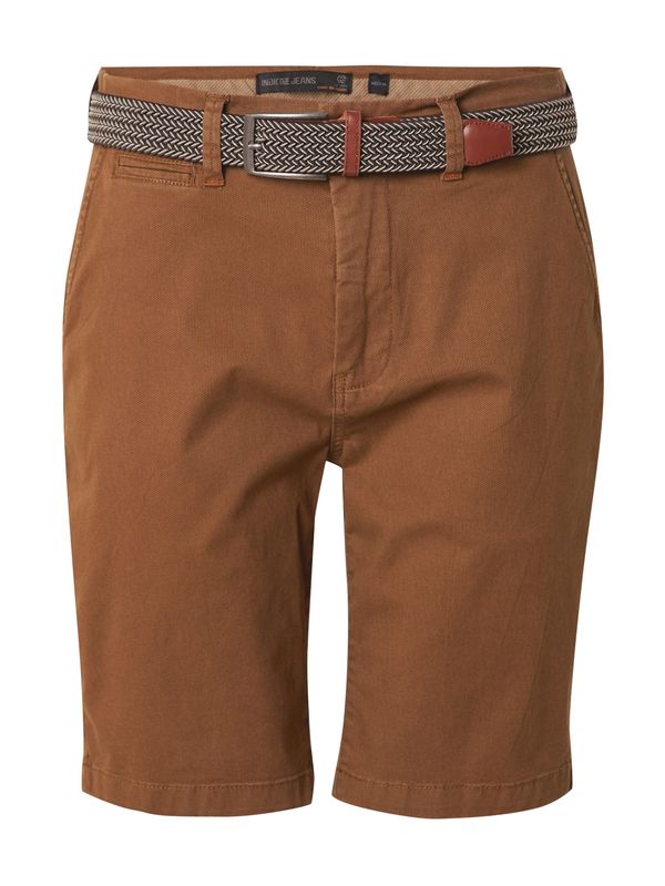 INDICODE JEANS INDICODE JEANS Chino hlače 'Brio'  karamel / temno siva