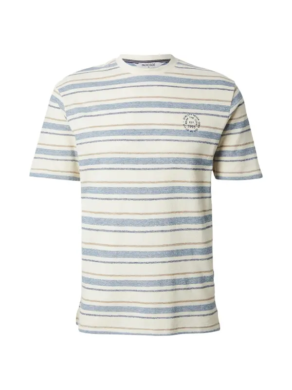 INDICODE JEANS INDICODE JEANS Majica 'Eron'  modra / siva / bela