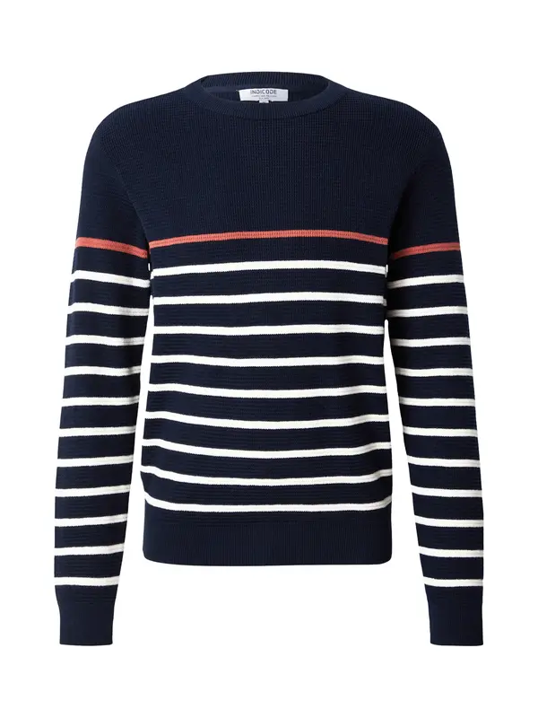 INDICODE JEANS INDICODE JEANS Pulover 'Mars'  mornarska / korala / bela